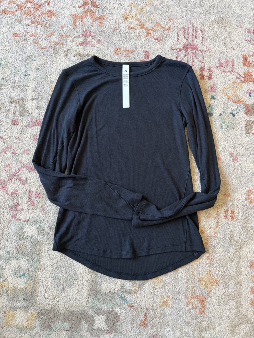 lululemon athletica Black Long-Sleeve Crewneck Top